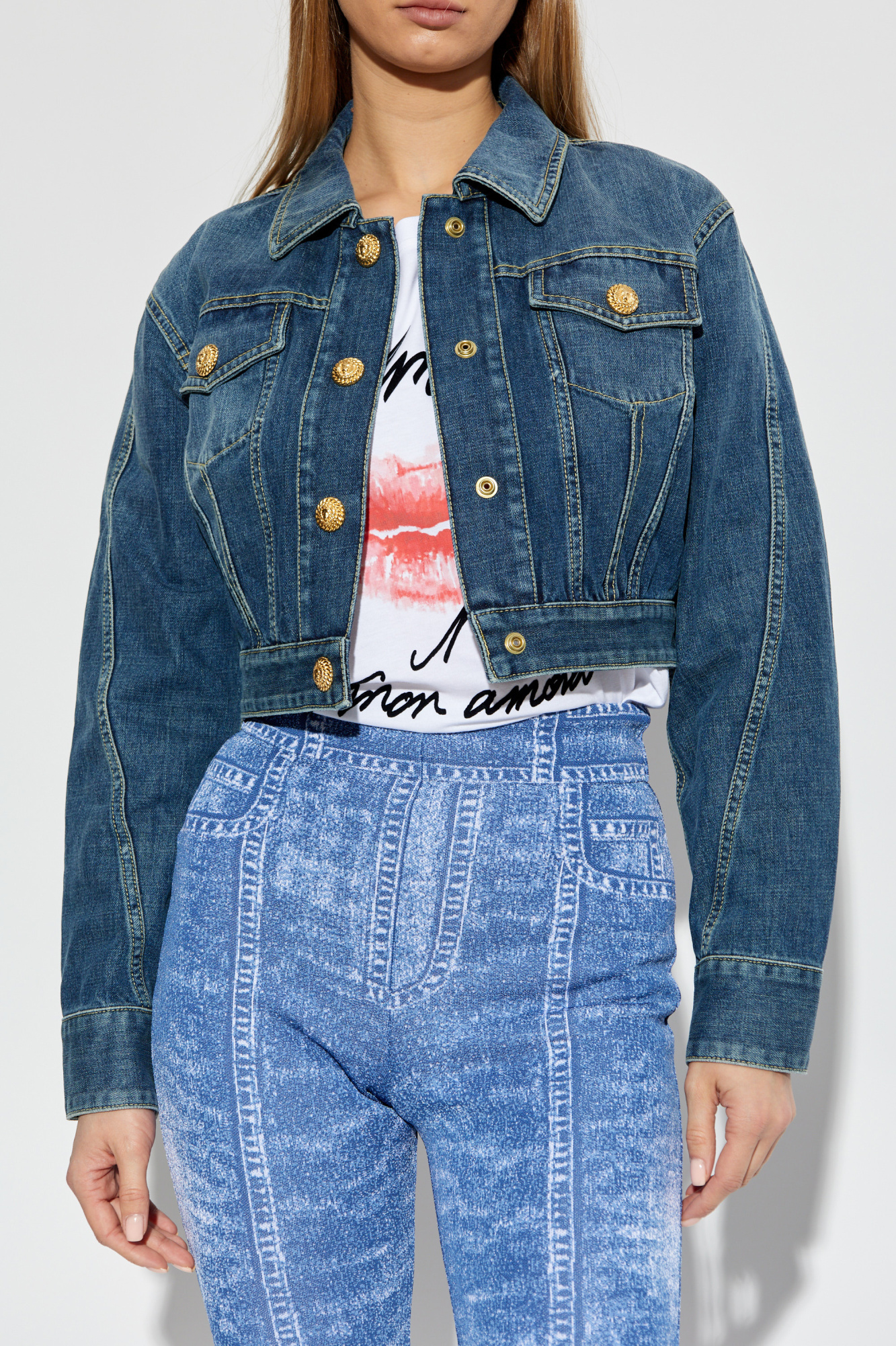 Y◆BALMAIN デニムジャケット ショート デニム ショートジャケット - Women | BALMAIN